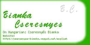 bianka cseresnyes business card